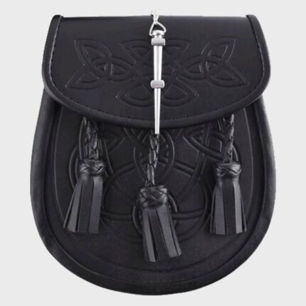 Black Sporran with Celtic motif