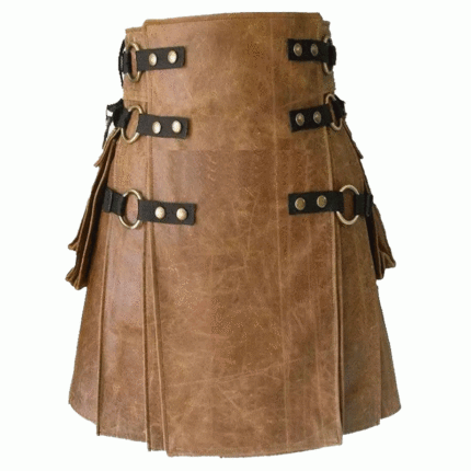 Brown Leather Kilt