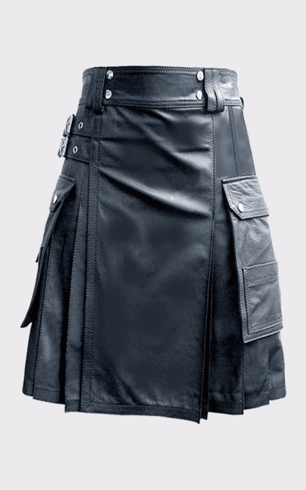 Cargo Leather Kilt
