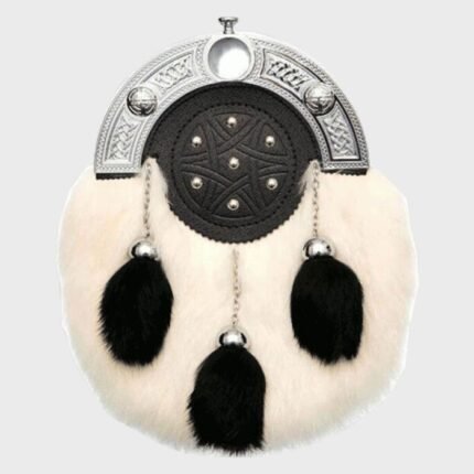 Chrome Knot With Rabbit Fur Dress Sporran