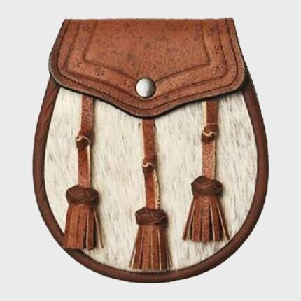 Semi Dress Natural Calfskin Khaki Classic Embossed Sporran