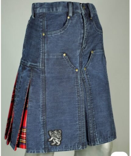 Denim Kilt & Tartan Outfit